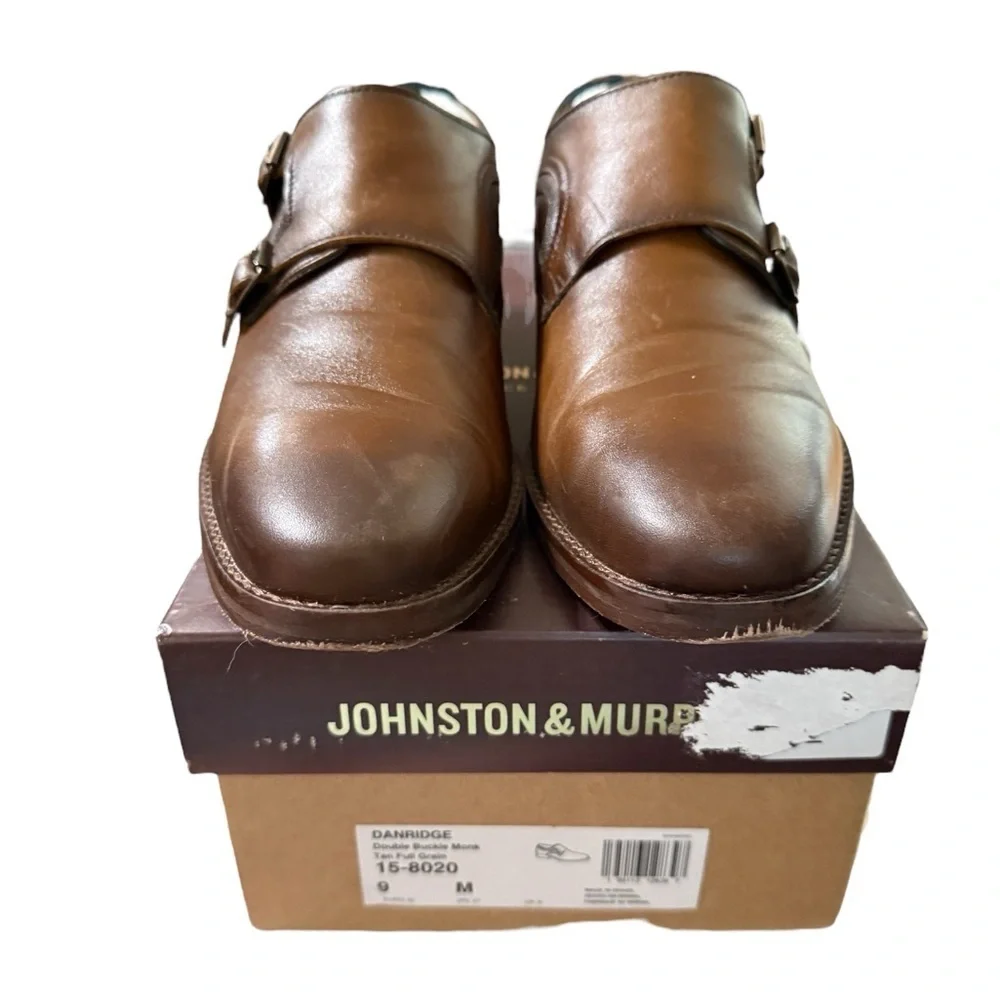 Johnston & Murphy Danridge Double Buckle Monk Strap Shoes · Size 9 Men’s